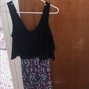 Black and Patterned Dress